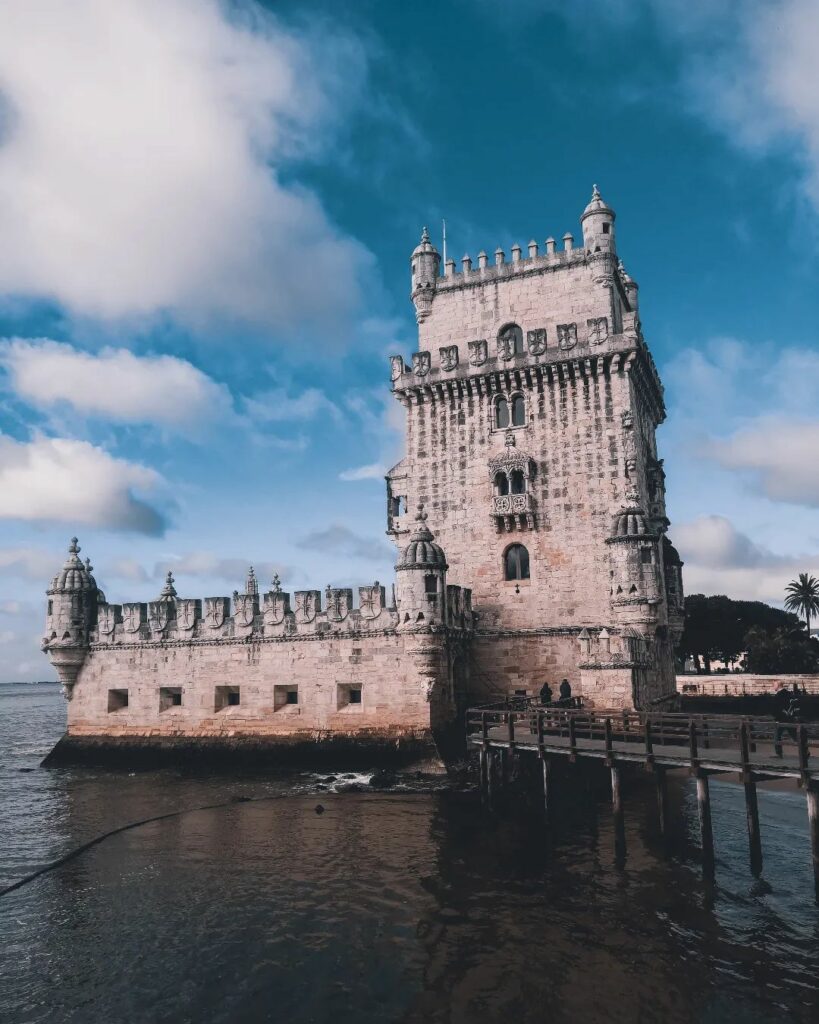 belem tower in winter