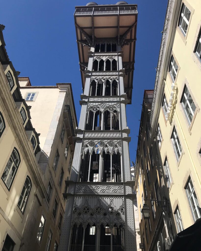 Santa Justa Lift in Lisbon (Closed temporarily) 4 Elevador de Santa Justa in Lisbon, Portugal, showcasing its intricate iron architecture and historic design.