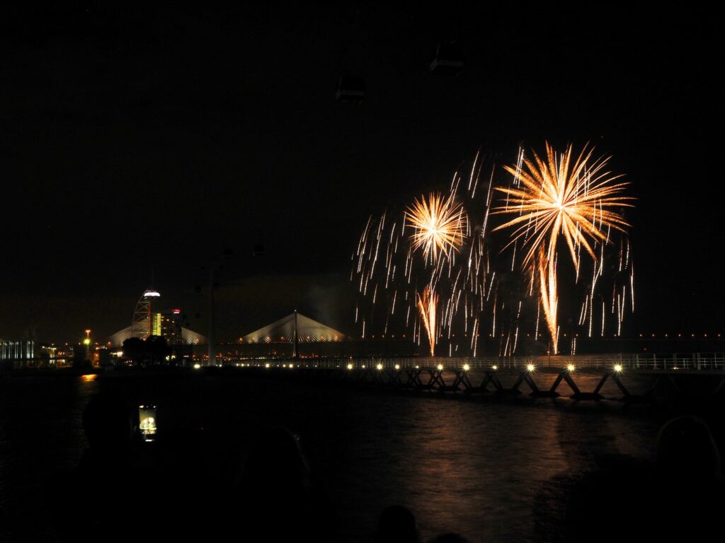 lisbon fireworks parque das nacoes