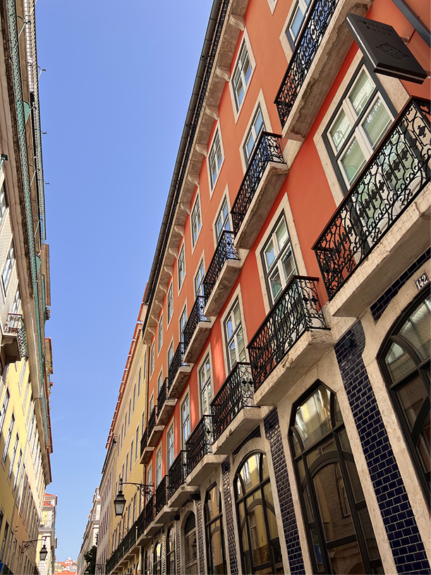 red building in lisbon
